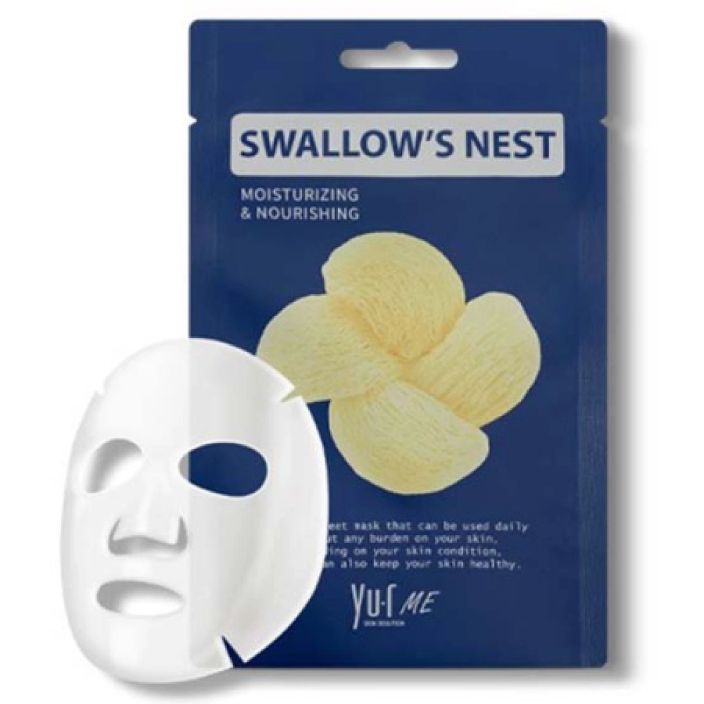 YU.R , Маска для лица тканевая ЭКСТРАКТ ЛАСТОЧКИНОГО ГНЕЗДА Me Swallow\'s Nest Sheet Mask, 1 шт